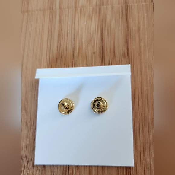 NWOT Tory Burch Enamel Gold-Tone Kira Enamel Circle Stud Earrings - Picture 3 of 7